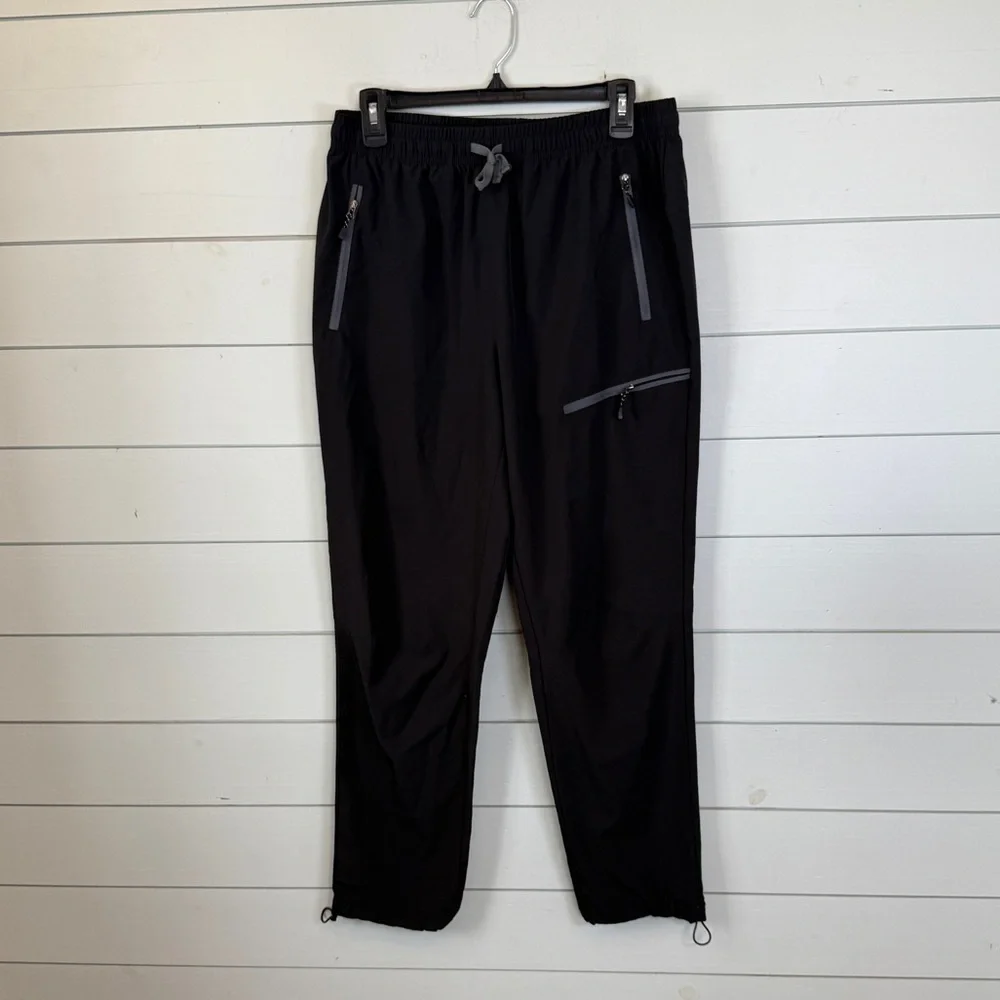 xtansuo black‎ sweatpants with cinch bottoms women's size large